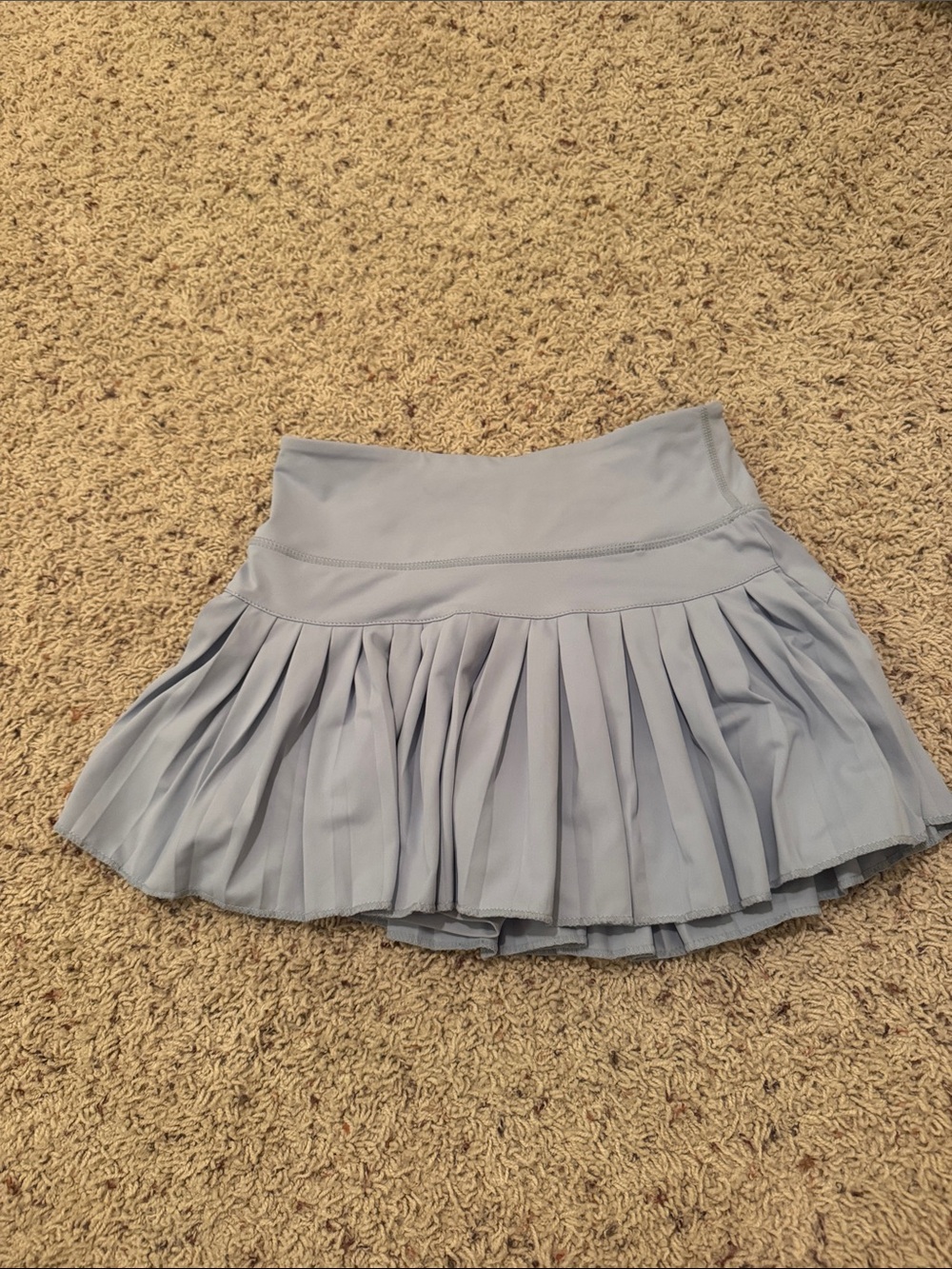 Gold Hinge Light Blue Pleated Skirt